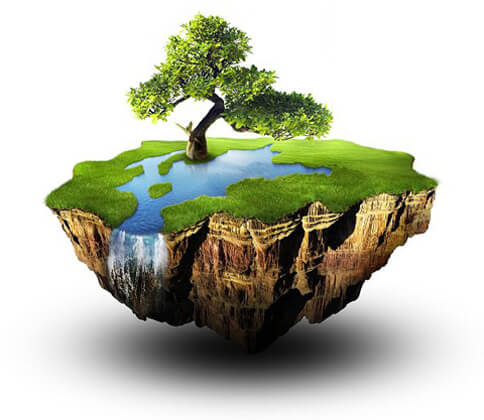 Árbol Árbol con río respeto del medio ambiente